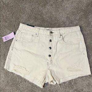 Wild Fable Cream Jean Shorts